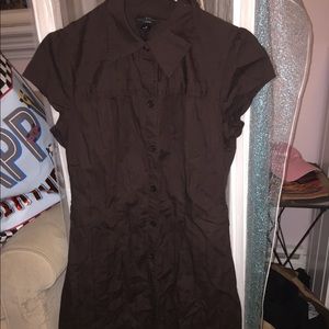 Brown Button Dress